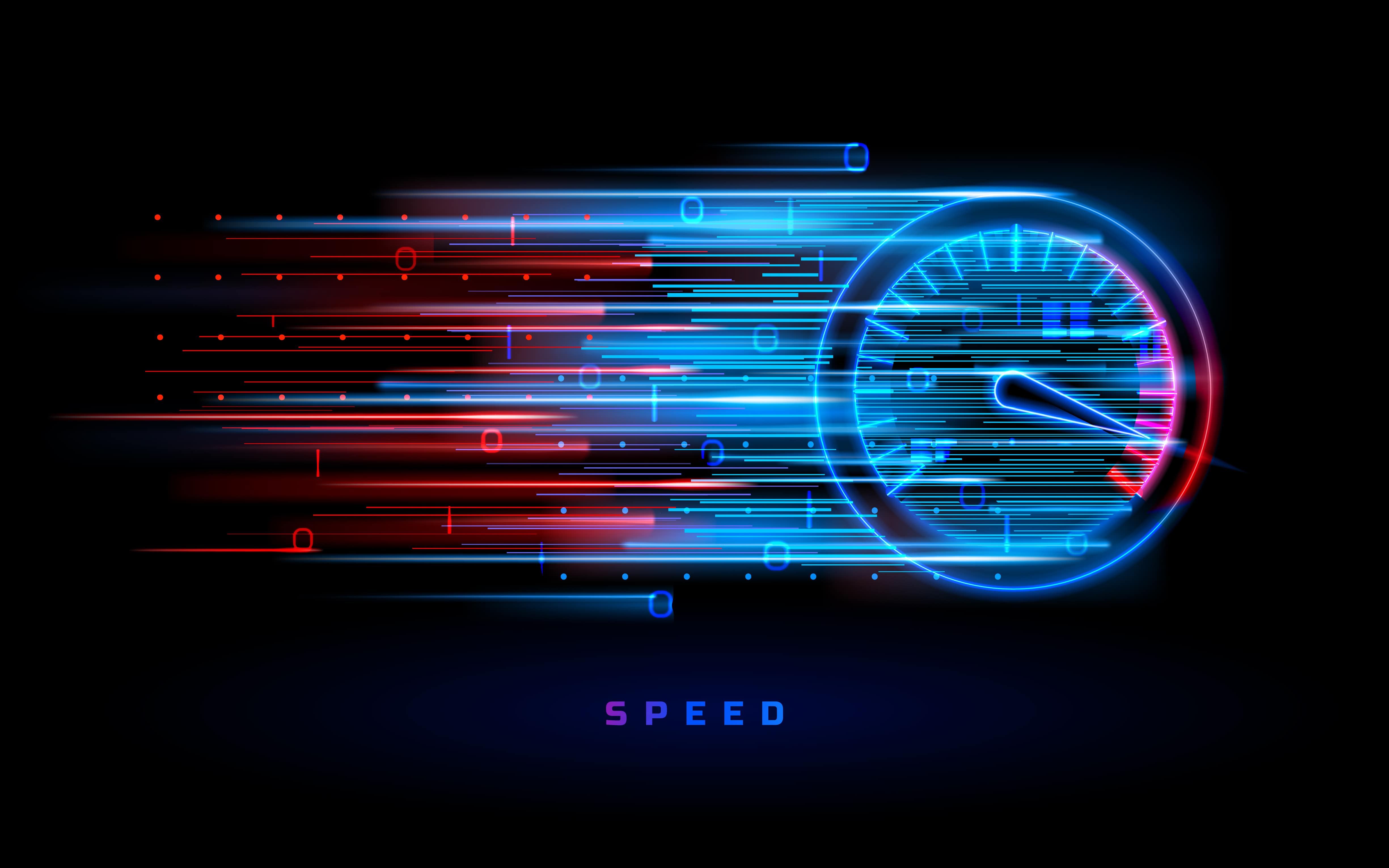 graphic showing fast internet speed